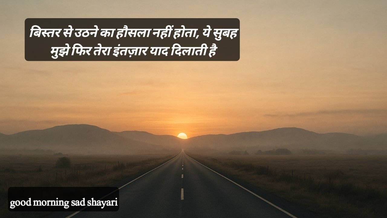 good morning sad shayari