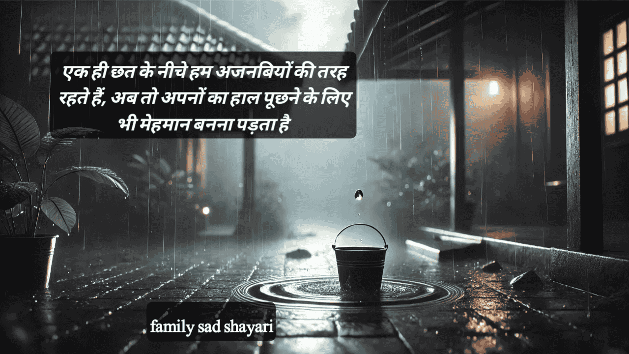family sad shayari