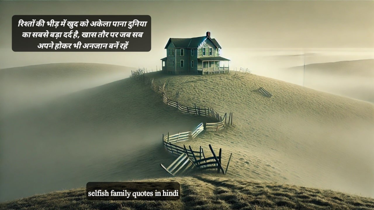 selfish family quotes in hindi