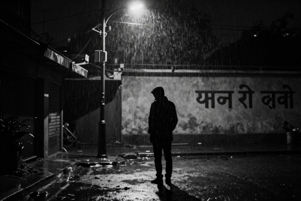 बारिश में अकेला व्यक्ति Sad Quotes in Hindi